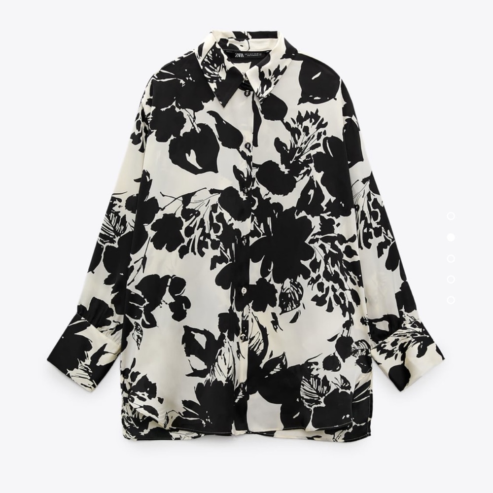 Zara floral print blouse